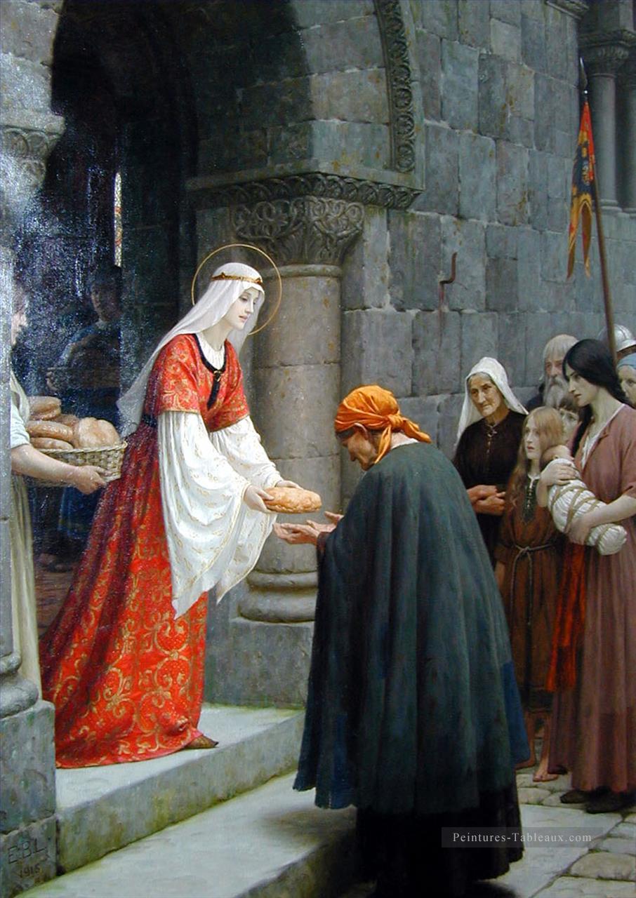 Charité de St Elizabeth d’Hongrie Regency historique Edmund Leighton Peintures à l'huile